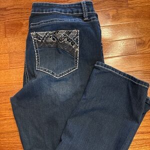 Jeweled pocket jeans